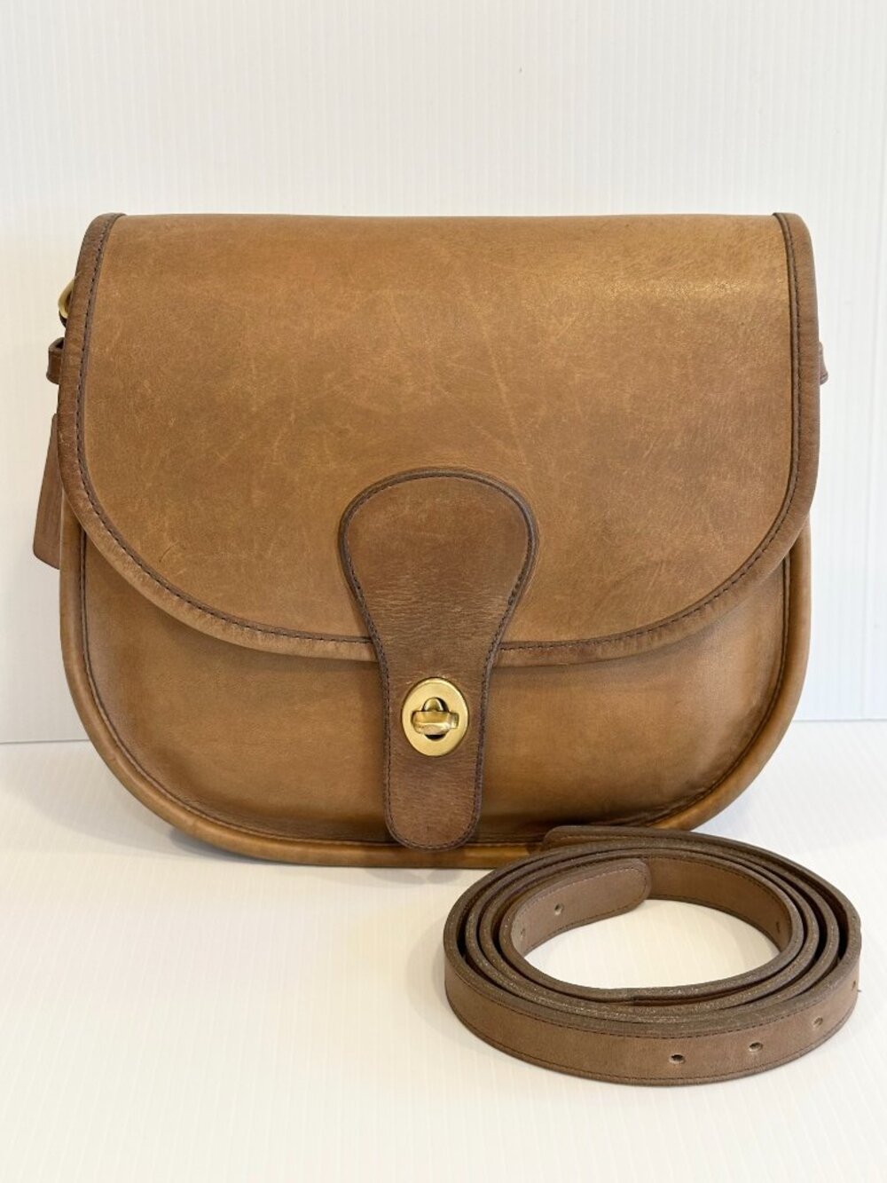 COACH Saddlery Bag (style #9535) – Putty - New York - Vintage late 80s